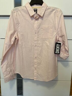 DKNY Light Pink Button-Down Shirt for Kids